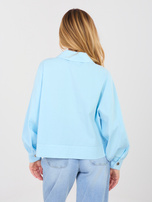 Jasnoniebieska koszula z bufiastymi rękawami RUE PARIS 