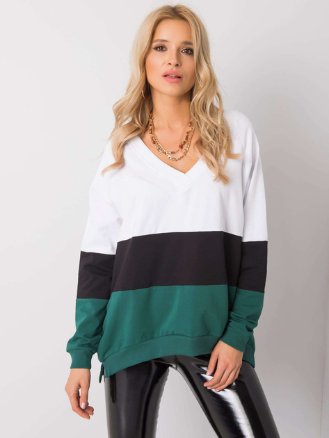 Biało-zielona bluza Lotta RUE PARIS