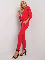 Czerwony komplet z aplikacjami Martille