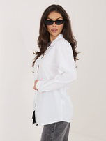 Biała damska koszula z bawełny 