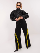 Czarne dresowe spodnie z kieszeniami RUE PARIS 