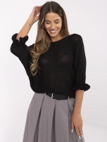 Black oversized sweater with a bow on the back.