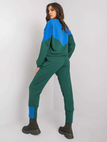 Niebiesko-zielony komplet z bluzą i spodniami Abinelli RUE PARIS