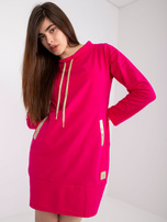 Fuksjowa sukienka mini na co dzień Holly