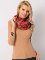 Koralowa chusta w kwiatowy wzór