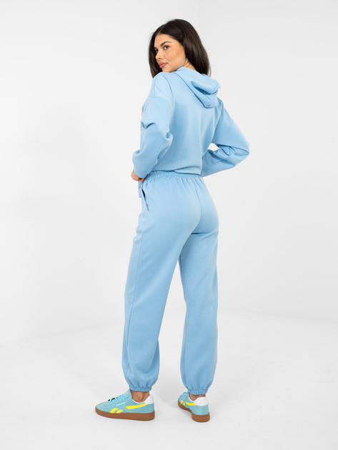 Pastelowy niebieski komplet ze spodniami typu jogger RUE PARIS
