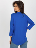 Hurt Ciemnoniebieska damska bluzka basic z rękawem 3/4