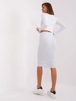 Hurt Jasnoszara melanżowa midi spódnica dzianinowa