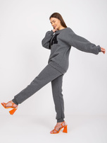 Ciemnoszary melanżowy komplet dresowy damski Edvige  