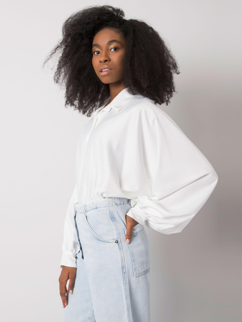 Biała koszula z szerokimi rękawami Cristina