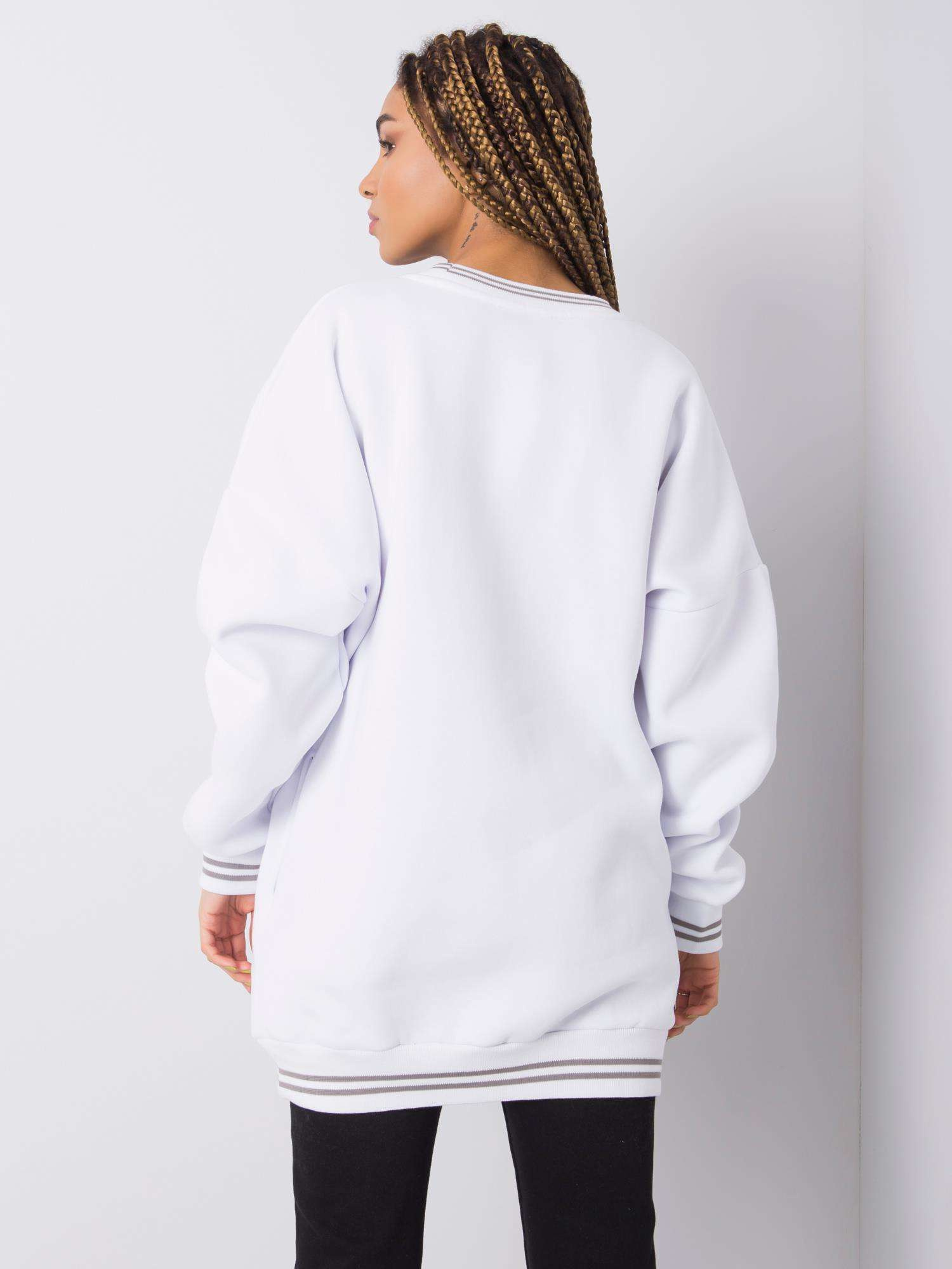 Biała bluza z aplikacją Marie RUE PARIS