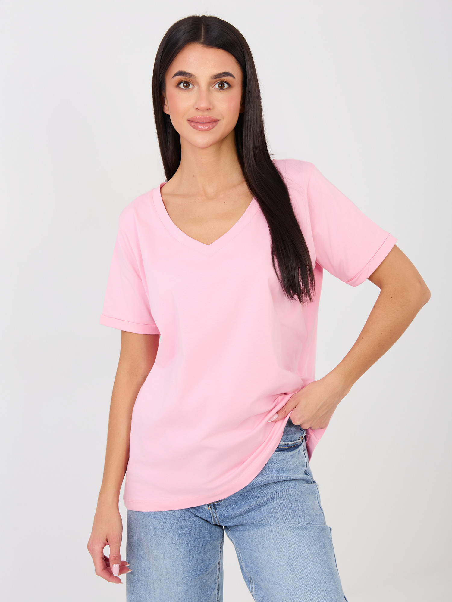 T-shirt jasny różowy