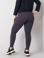 Grafitové legíny z bavlny plus size Phoebe.