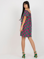 Hurt Zielona letnia sukienka hiszpanka z printami FRESH MADE