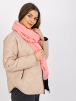 Brzoskwiniowa chusta z wiskozy  