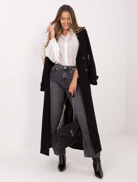 Biała przezroczysta koszula z ozdobnymi guzikami