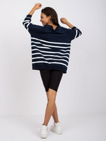 Granatowo-biała bluza w paski Sydney RUE PARIS 