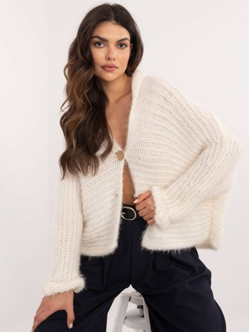 Hurt Ecru open cardigan in loose fit OCH BELLA.