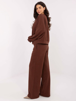 Brązowa błyszcząca bluza od kompletu