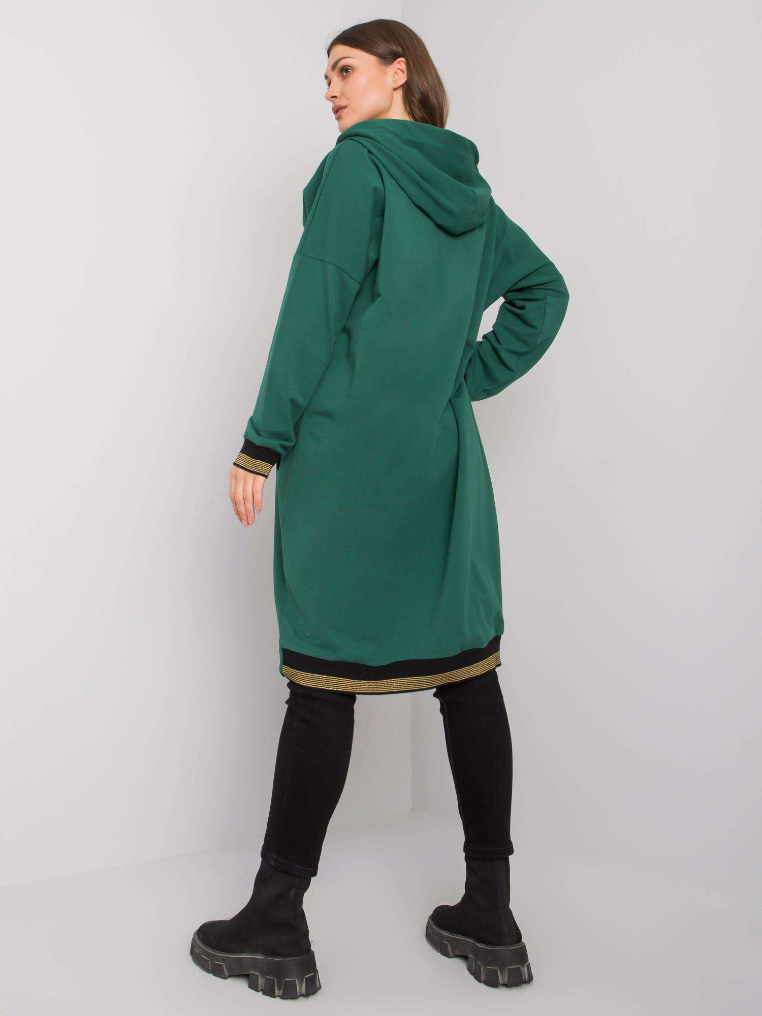 Dunkelgrüne Kapuzenjacke Alissa.
