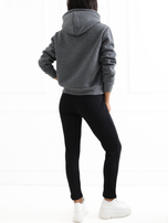 Hurt Ciemnoszara dresowa bluza basic kangurka RUE PARIS