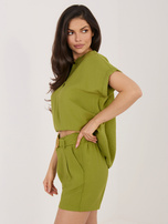 Oliwkowe letnie szorty od kompletu SUBLEVEL 