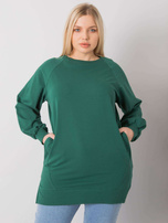 Ciemnozielona gładka bluza plus size Toledo