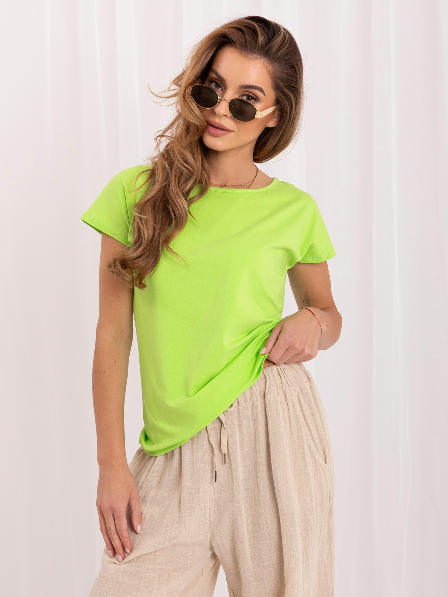 Fluo zielony t-shirt Circle