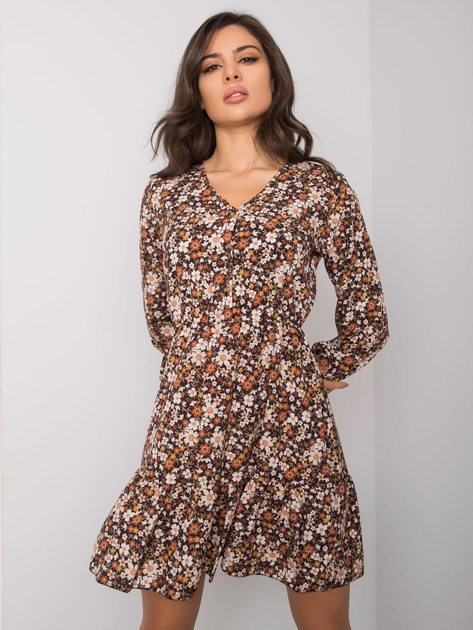 Czarna sukienka z falbaną Anavi OCH BELLA