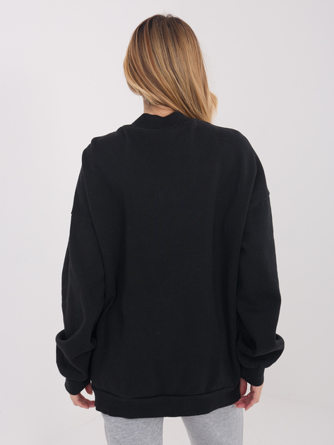 Czarna rozpinana bluza o kroju bomberki