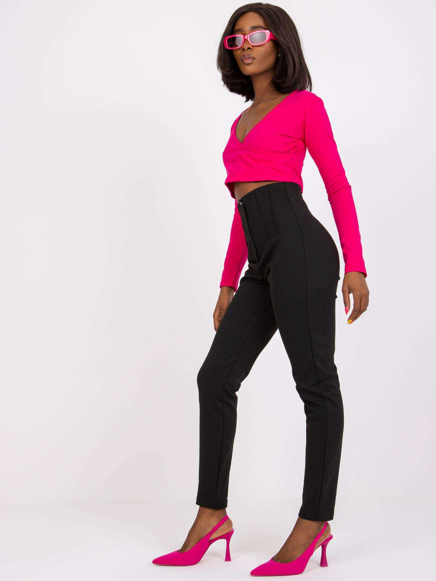 Czarne legginsy z wysokim stanem Severina RUE PARIS