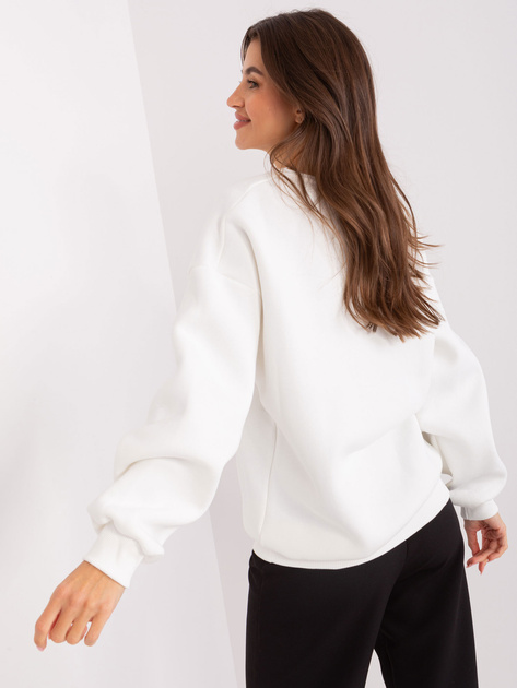 Hurt Ecru dresowa bluza bez kaptura z napisem