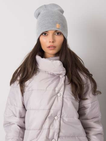 Szara damska czapka beanie
