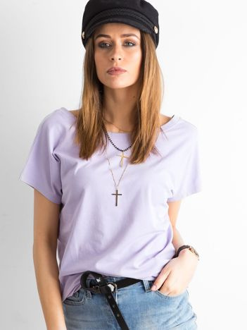 Šviesiai violetinė Fire marškinėliai.