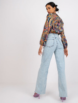 Granatowa bluzka z printami Mia