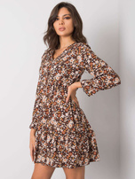 Czarna sukienka z falbaną Anavi OCH BELLA