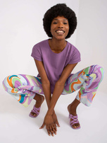 Fioletowy t-shirt z okrągłym dekoltem Hierro MAYFLIES