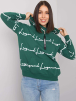 Ciemnozielona bluza plus size z kieszenią Jossy