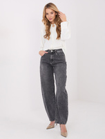 Ecru rozpinana koszula broszką