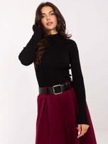 Bordowe szerokie spodnie z zakładkami