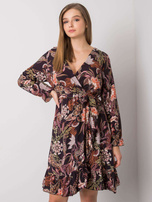 Schwarzes Kleid mit V-Ausschnitt Agnes OCH BELLA.