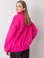 Fuksjowa ocieplana bluza oversize Kelly