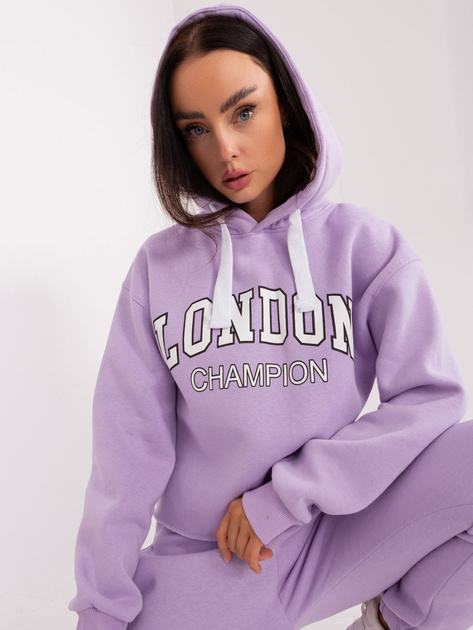 Hurt Jasnofioletowy dwuczęściowy damski komplet dresowy