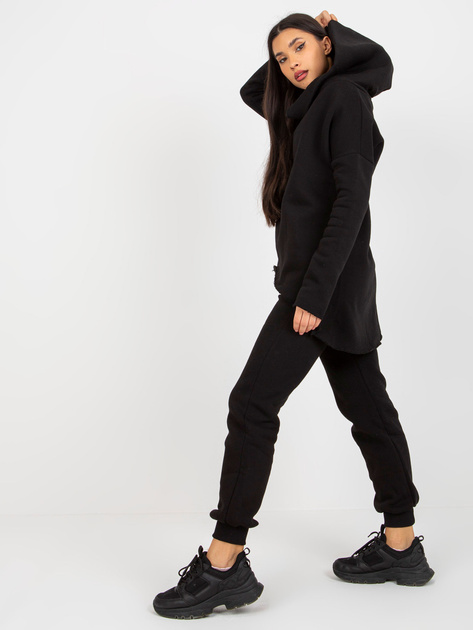 Hurt Czarny damski dresowy komplet basic ze spodniami