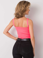 Fluo różowy top prążkowany Djoelle