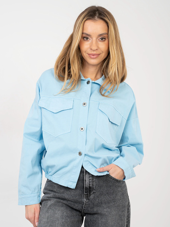 Jasnoniebieska casualowa koszula z bawełny RUE PARIS  