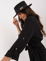 Hurtownia Czarna midi sukienka casualowa z rozcięciami