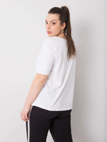 Bílý základní tričko plus size Missy.