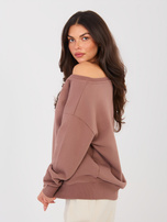 Brązowa bluza oversize bez kaptura NATURAL SIDE 