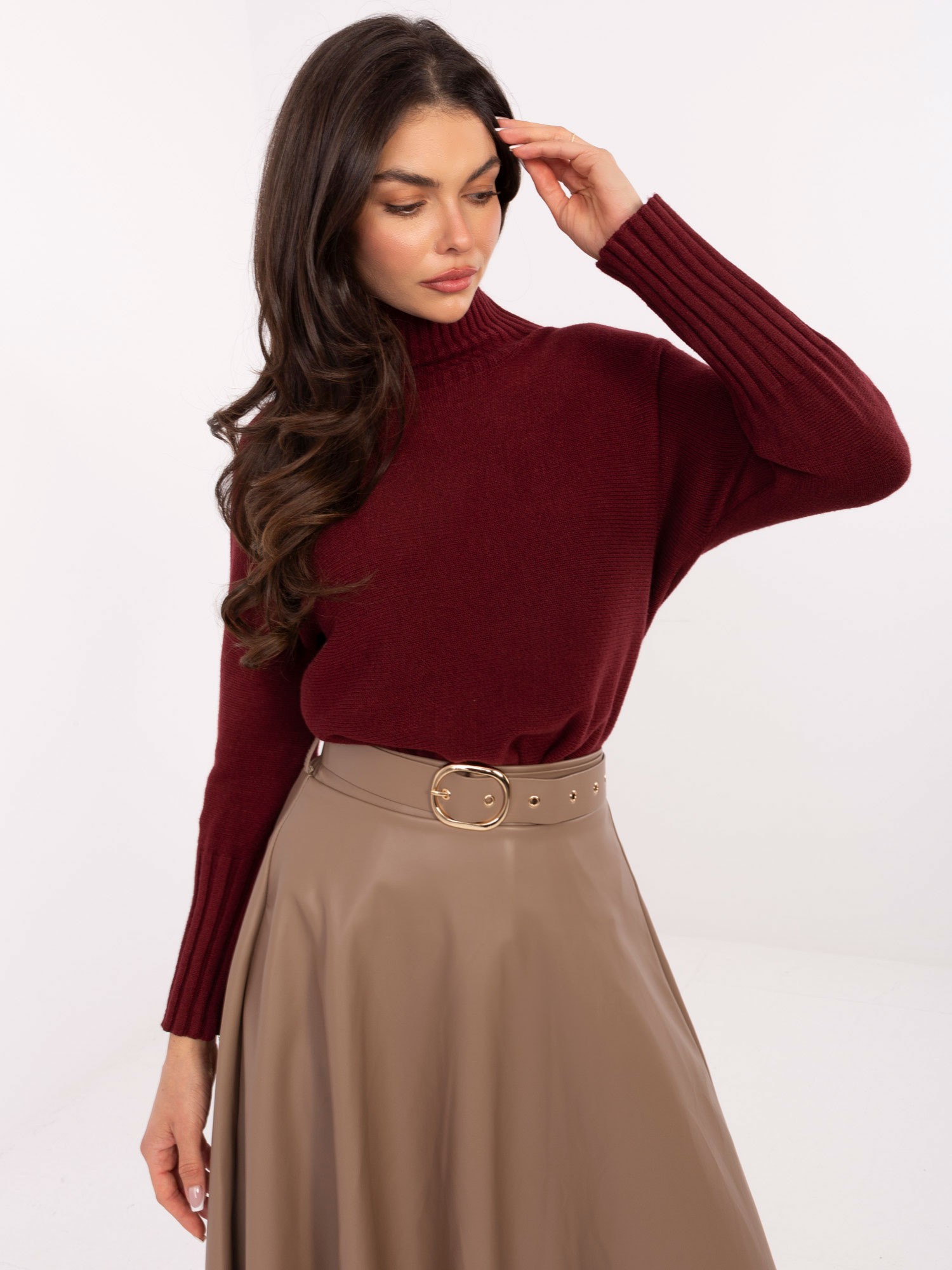 Sweter bordowy